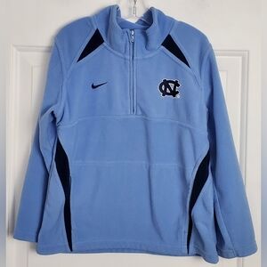 Nike Kids NCAA UNC Tar Heels Blue 1/4 Zip Fleece Pullover - Size 6 - EUC